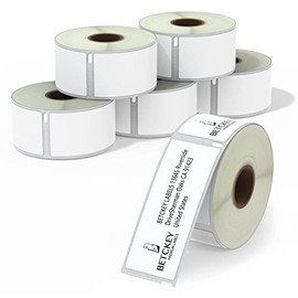 BETCKEY - Compatible DYMO 30321 (1-4/10" x 3-1/2") Large Address Labels - Compatible with Rollo, DYMO Labelwriter 450, 4XL & Zebra Desktop Printers[6 Rolls/1560 Labels]