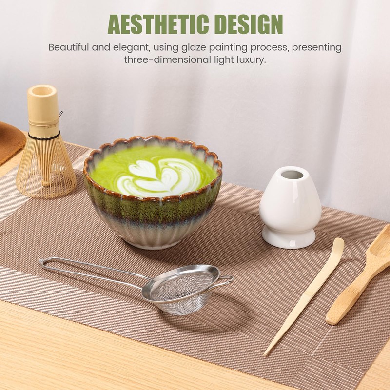6 Pcs Matcha Kit Elegant Matcha Tea Set with Whisk