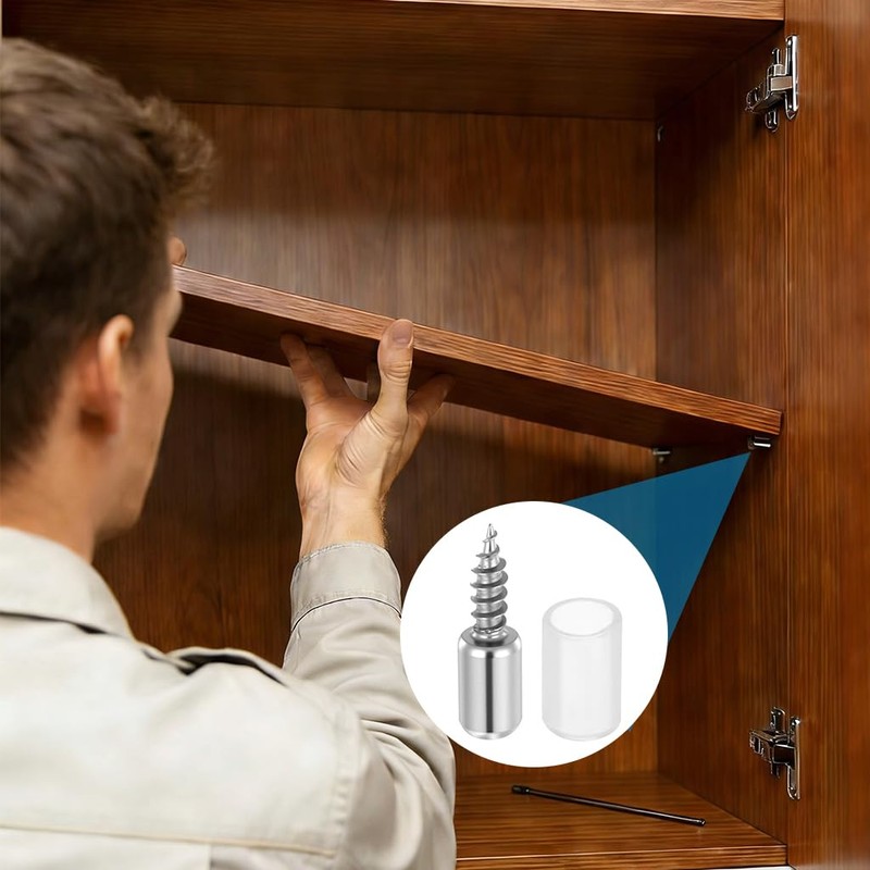 Keoferlo Shelf Pegs 5mm Shelf Pins 110 Pack Cabinet Support