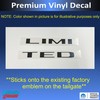 Reflective Concepts - Limited Tailgate Emblem Overlay Decal Sticker -Fits: