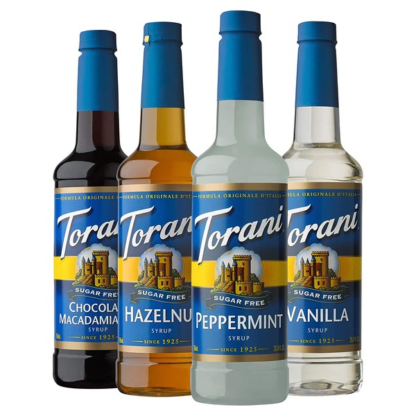 Torani Sugar Free Syrup Holiday Variety Pack, 25.4 Ounces (Pack of 4)