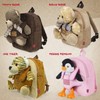 PERLETTI Cuddly Toy Backpack for Children with Plush Toy -
