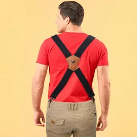 WELKINLAND 1.5In HD Elastic Suspenders, Heavy-Duty Work Suspenders, Comfy Belt Loop Suspenders with Hooks, Men Suspender for Pants, Men's Suspender for Jeans