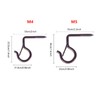 Zerniple Q Shaped Hanger Hooks Screw Hooks with Safety Buckle