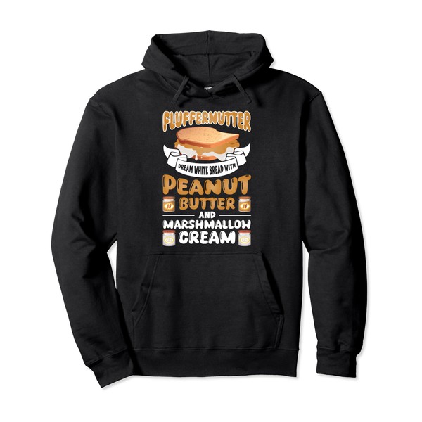 Fluffernutter Gear Marshmallow Peanut Butter Sandwich Pullover Hoodie