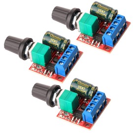 Gebildet 3pcs Mini DC Motor PWM Speed Controller, DC 5V-35V 5A Speed Adjustable Switch Module, 6V 12V 24V Variable Voltage Regulator Dimmer Governor Switching Build with LED Indicator