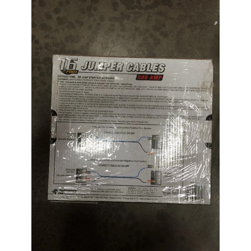 tools Performance Tools W1672 16 Foot Jumper Cables 500amp Max