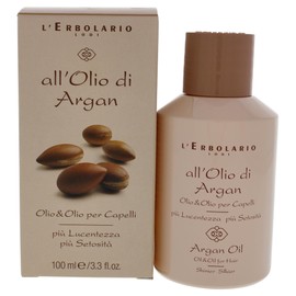 L'Erbolario Argan Oil for Hair - Deeply Conditioning Hair Oil for Frizz Control - Nourishes and Adds Shine - Enhances Softness and Silkiness - 3.3 oz