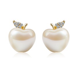 Teacher Christmas Gifts Teacher Earrings Pearl Apple Book Earrings for Women Appreciation Teachers Gifts Stocking Stuffers Holiday Gift