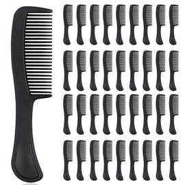 Black Combs in Bulk Individually Wrapped Disposable Comb Plastic Pocket Size Women Men Hair Combs for Home Homeless Hotel Shelter Charity Church Travel Nursing Hair Accessories 5.9 Inch (500 Pack)