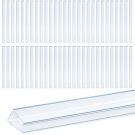 Innconee 50 Pcs Polycarbonate Greenhouse Panels U Connector Profile U Polycarbonate Profile U Channel U End Cap for Twin Wall Greenhouse Panels Prevent Dust, Rain, Fit 6mm or 4mm Panels, 2ft Length