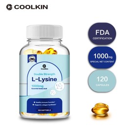 L-Lysine 1000mg - 2X Fortified - Non-GMO Amino Acid Supplement (Lysine Hydrochloride) - 1000mg Tablets, 1 Count, 60 Tablets / L-라이신 1000mg - 2배 강화 - 비GMO 아미노산 보충제(라이신 염산염) - 1000mg 정, 1개, 60정