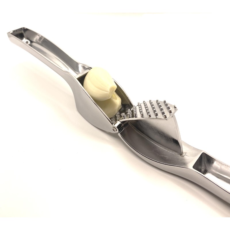 High Quality Garlic Press Ergonomic Design Practical Kitchen Aid Silver