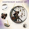 Moonlight Witch Acrylic Sun Catcher – 8-Inch Stained Glass Style