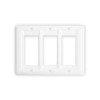 XVQ Ceramic Switch Plates Outlet Covers Switch Plate Cover White(Triple