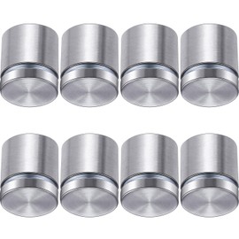 Pelopy 8 Pcs Sign Standoff Screws Advertising Screws Stainless Steel Wall Standoff Mounts Glass Acrylic Nail (1 x 1 Inch)