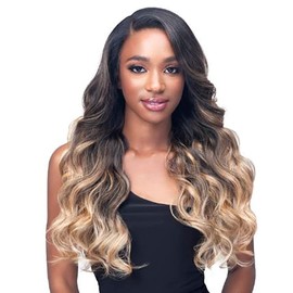 Bobbi Boss HD Lace 13X4 Glueless Synthetic Hair Wig - MLF264 PAISLEY (Color:TT1B/F.HBL)