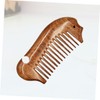 Baluue Natural Sandalwood Anti-Static Fish Hair Comb for Women Creative