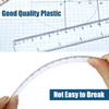 Redamancy 6 Pcs 15cm Rulers, 6 Inch Clear Plastic Ruler,