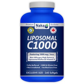 Liposomal 240, Naka Platinum Liposomal C1000 240 Softgels - 1 unit / 240 count | 120 servings.