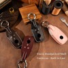 Riasot Leather Key Fob Cover Case Protector with Keychain Compatible