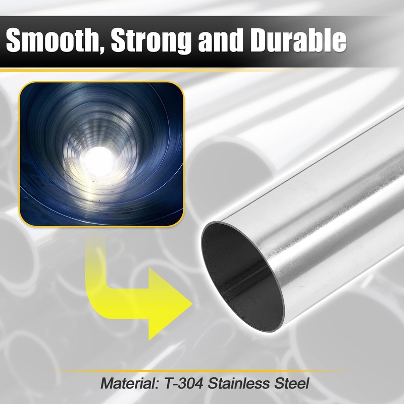 X AUTOHAUX 2pcs Straight 2.25" OD 30" Length DIY Custom