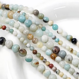 Approximately 150 pieces beads for bracelets, beads for threading, natural stone beads, gemstone beads, bracelet beads