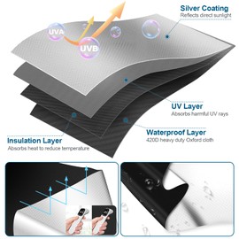 100% Blackout Curtains for Bedroom, Portable DIY Window Blinds, No Drill Window Shades & Blackout Blinds with Stickers & Tabs for Travel, Dorm Room, Media Room (118" x 57")