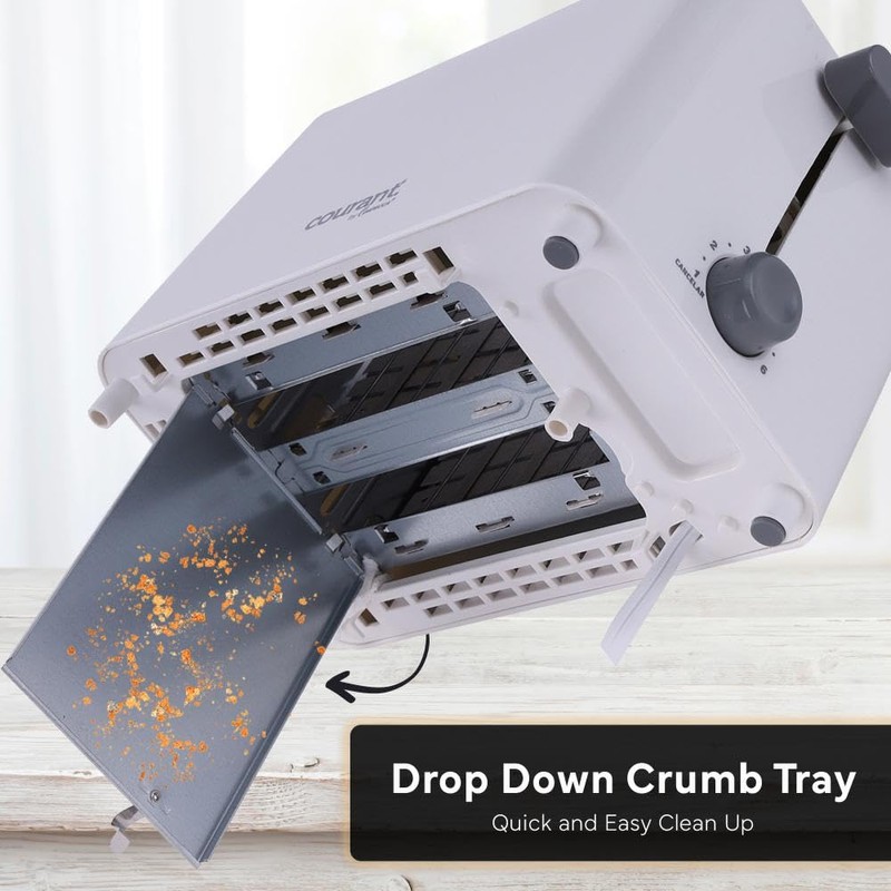 Courant 2-Slice Toaster Cool Touch with Extra Wide Slots For