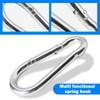 3.1 Inch Stainless Steel Spring Snap Hook, Stainless Steel Carabiner