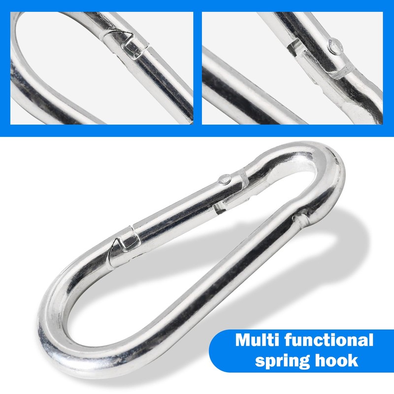 3.1 Inch Stainless Steel Spring Snap Hook, Stainless Steel Carabiner