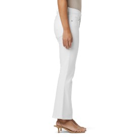 HUDSON Women's Petite Nico Mid Rise Cropped Bootcut Jean, White, 30