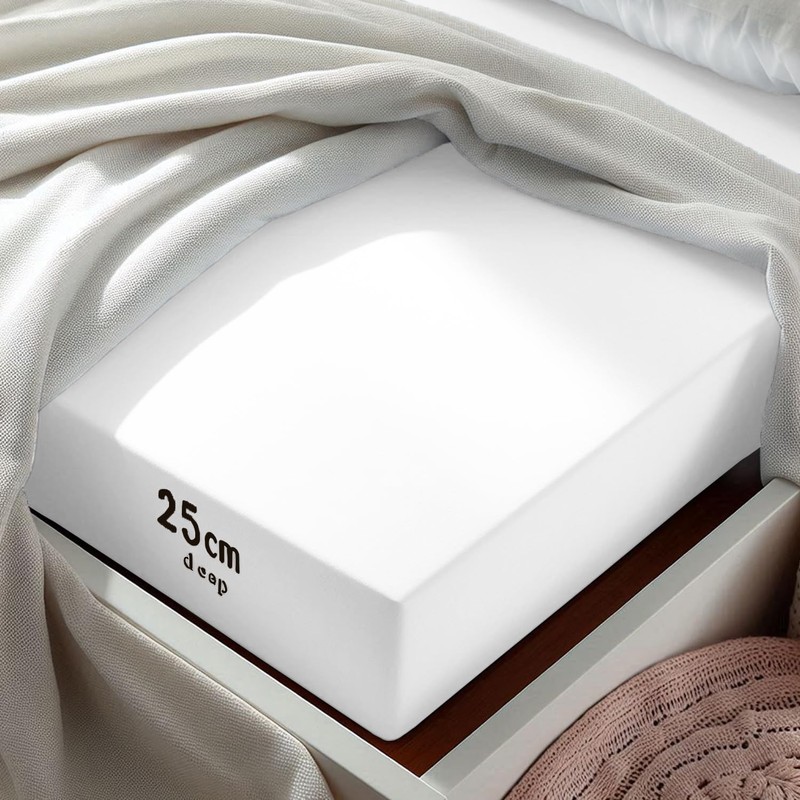 Aspire Homeware Single Fitted Sheet - 25 cm Deep Hotel