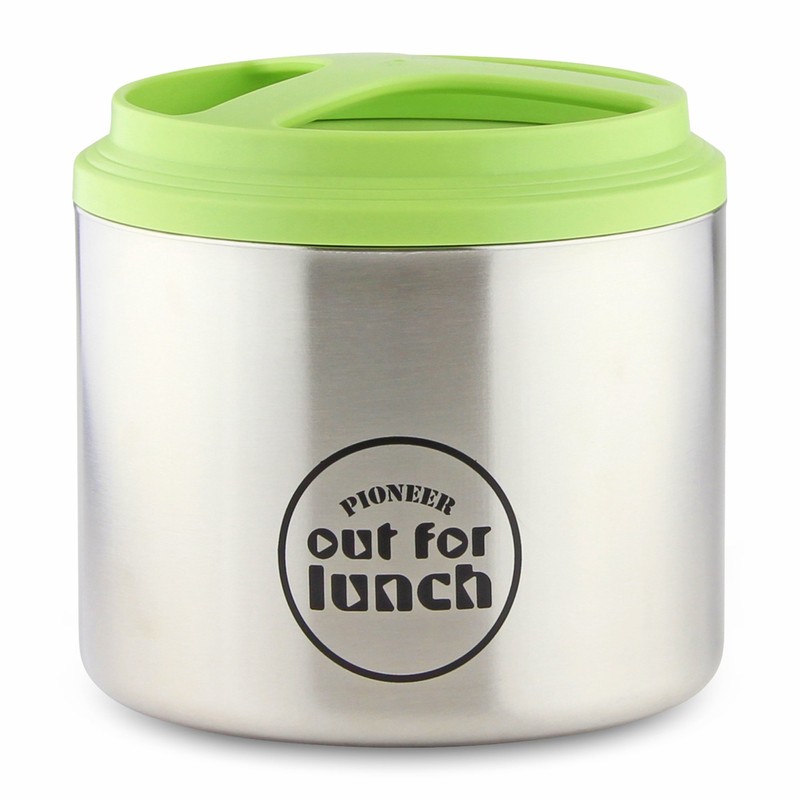 Pioneer Vacuum Insulated Lunch Box, Leak-Proof Food/Soup Flask with Extra