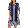 Bloggerlove Nightgowns for Women Soft Cotton Housecoat Casual House Dress
