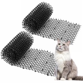 Toopify 13ft Scat Mat for Cats, Cat Scat Mat with Spikes Outdoor, Cat Spikes for Outside, Cat Deterrent Spikes (2 Pack 6.5ft)