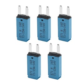 EATAKWARD 5 Pack Circuit Breakers, 15Amp Manual Reset, DC 28V Mini Blade Fuses Breakers for Automotive Marine RV Car Truck Solar Panel