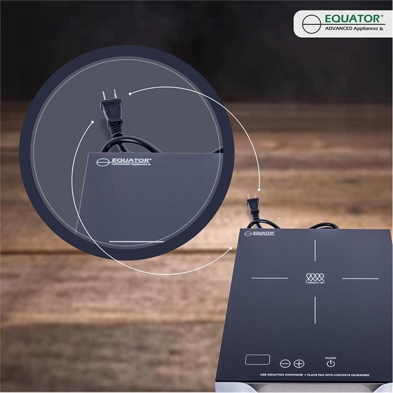 Pemberly Row 11inch Portable Single-Burner Induction Cooktop - w/ Handle