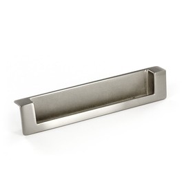 Richelieu Hardware - BP897128195 - Contemporary Recessed Metal Pull - 8971 - 5 1/32 in (128 mm) - Brushed Nickel Finish