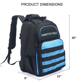 Tool-Backpack with Pockets - Heavy-Duty Multi-use Tools Backpack Blue