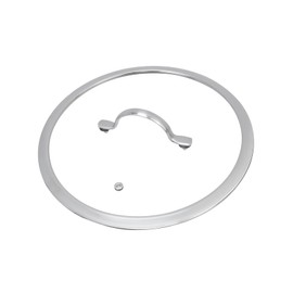 Antrader 10.5 Inch Tempered Glass Pot Lid with Stainless Steel Handle for Frying Pans and Pots, Clear (1 Set/10.5 Inch)