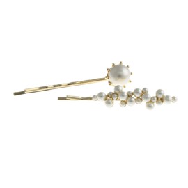 [ヴxante-nu] vingtaine Feminine Pearl Hair Pins Set of 2 Hair Accessories Simple Office H – 648 
