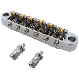 Silver Roller Bridge Roller Saddle Tune-O-Matic for Epiphone Les Paul SG ES Dot, 52mm string spacing E to e