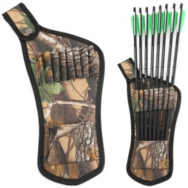 Crossbow Arrow Quiver Mini Crossbow Bolt Quiver Pocket Arrow Holder Waist Mount for Shooting Target Practice (Camo A)