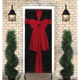 Davies Products Ltd Red Organza Christmas Front Door Bow Kit - 9M