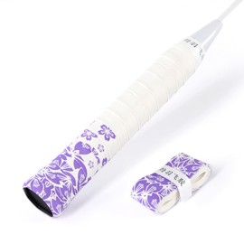 Grip Tape Tennis Racquet Anti-slip Sweat Absorbent Soft Comfortable Breathable Protective Durable for Tennis Racquet, Badminton Racket Baseball, Fishing Rod Etc (1 Piece) (Purple)