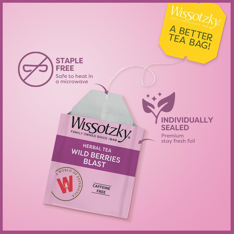 Wissotzky Wildberry Blast Herbal Tea (6 Pack - 120 Tea