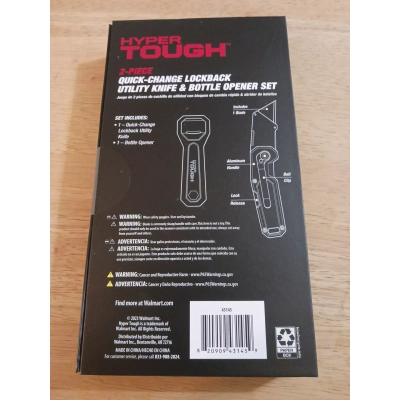 Hyper-Tough HyperTOUGH 2-piece Quick Change Lockback Utility Knife & Bottle