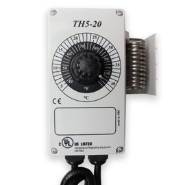 TH5 Line Voltage Thermostat Assembly with Standard 120 Volt Outlet - AC 3 Prong Cord Plugs