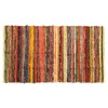 India Artistic Multi Color Chindi Rag Rug 4X6' | Hand